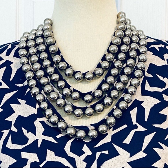 Diane Von Furstenberg Navy Cream Natalie Sheath Shift Dress Womens Sz 6 - Picture 9 of 14